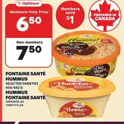 Independent City Market FONTAINE SANTÉ HUMMUS 454/482 G offer