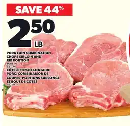 Independent City Market PORK LOIN COMBINATION CHOPS SIRLOIN AND RIB PORTION offer
