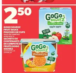 Independent City Market GOGO SQUEEZ FRUIT SAUCE POUCHES OR CUPS, 4X90/4X97 G offer
