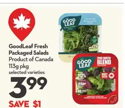 Longo's GoodLeaf Fresh Packaged Salads offer