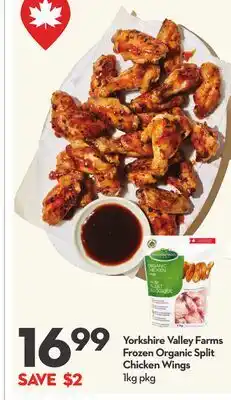 Longo's Yorkshire Valley Farms Frozen Organic Split Chicken Wings offer
