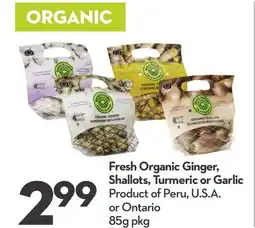 Longo's Fresh Organic Ginger, Shallots, Turmeric or Garlic offer