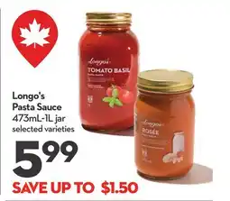 Longo's Longo's Pasta Sauce offer
