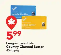 Longo's Longo's Essentials Country Churned Butter offer