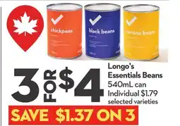 Longo's Longo's Essentials Beans offer