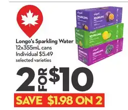 Longo's Longo's Sparkling Water offer