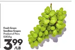 Longo's Fresh Green Seedless Grapes offer