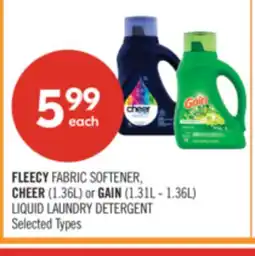 Shoppers Drug Mart FLEECY FABRIC SOFTENER, CHEER (1.36L) or GAIN (1.31L - 1.36L) offer