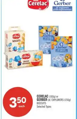 Shoppers Drug Mart CERELAC (160g) or GERBER LIL' EXPLORERS (150g) BISCUITS offer