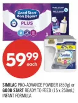 Shoppers Drug Mart SIMILAC PRO-ADVANCE POWDER (859g) or GOOD START READY TO FEED (15 x 250mL) INFANT FORMULA offer