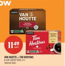 Shoppers Drug Mart VAN HOUTTE or TIM HORTONS K-CUP COFFEE PODS offer
