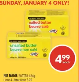 Shoppers Drug Mart NO NAME BUTTER offer