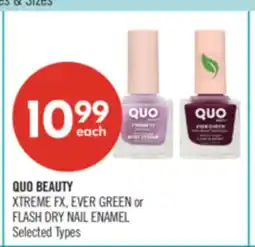Shoppers Drug Mart QUO BEAUTY XTREME FX. EVER GREEN or FLASH DRY NAIL ENAMEL offer