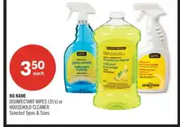 Shoppers Drug Mart NO NAME DISINFECTANT WIPES (35's) or HOUSEHOLD CLEANER offer