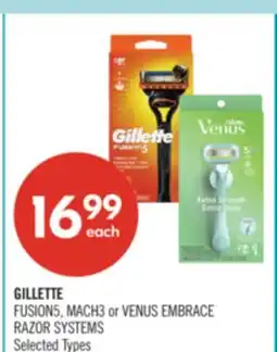 Shoppers Drug Mart GILLETTE FUSION5, MACH3 or VENUS EMBRACE RAZOR SYSTEMS offer