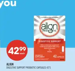 Shoppers Drug Mart ALIGN DIGESTIVE SUPPORT PROBIOTIC CAPSULES 42'S offer