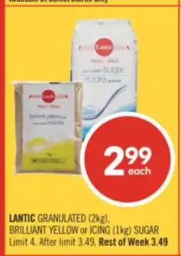 Shoppers Drug Mart LANTIC GRANULATED (2kg), BRILLIANT YELLOW or ICING (1kg) SUGAR offer