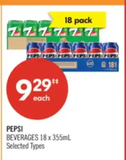 Shoppers Drug Mart PEPSI BEVERAGES 18 x 355mL offer