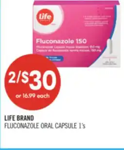 Shoppers Drug Mart LIFE BRAND FLUCONAZOLE ORAL CAPSULE offer