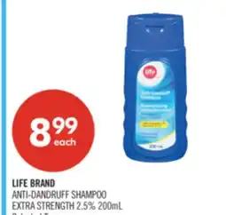Shoppers Drug Mart LIFE BRAND ANTI-DANDRUFF SHAMPOO EXTRA STRENGTH 2.5% offer