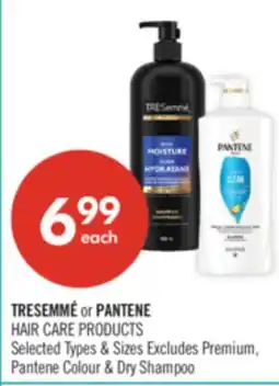 Shoppers Drug Mart TRESEMMÉ or PANTENE HAIR CARE PRODUCTS offer