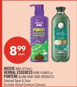 Shoppers Drug Mart AUSSIE KIDS (475mL) HERBAL ESSENCES PURE PLANTS PANTENE BLEND HAIR CARE PRODUCTS offer