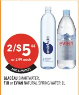 Shoppers Drug Mart SMARTWATER GLACÉAU, FUI or EVIAN NATURAL SPRING WATER offer