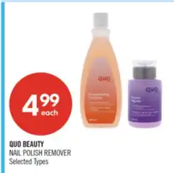 Shoppers Drug Mart QUO BEAUTY NAIL POLISH REMOVER offer