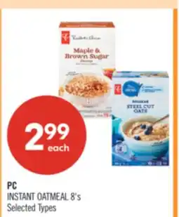 Shoppers Drug Mart PC INSTANT OATMEAL 8's offer