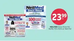 Rexall NEILMED Sinus Rinse Kit, Refills 70' s-100' s or Neti Pot offer