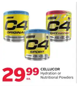 Rexall CELLUCOR Hydration or Nutritional Powders offer