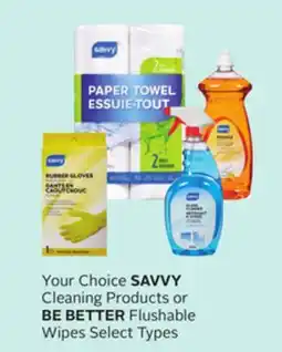 Rexall SAVVY Cleaning Products or BE BETTER Flushable Wipes offer