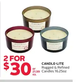Rexall CANDLE-LITE Rugged & Refined Candles offer