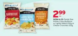 Rexall NOSH & CO. Family Size Potato Chips Barbecue or Lightly Salted 250g or Cheese Crunchies 225g offer