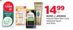 Rexall BIORÉ or JERGENS Natural Glow Skin Care offer