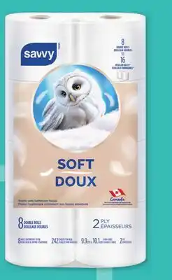 Rexall SAVVY Bathroom Tissue 8=16 Rolls or 6=18 Rolls offer