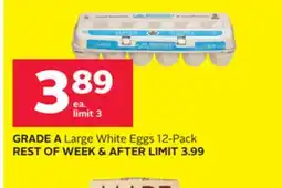 Rexall GRADE A Large White Eggs offer