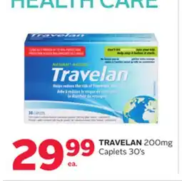 Rexall TRAVELAN 200mg Caplets 30' s offer