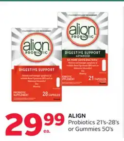 Rexall ALIGN Probiotics 21's-28's or Gummies 50's offer