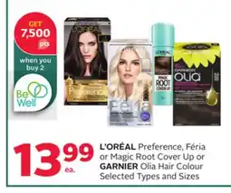 Rexall L'ORÉAL Preference, Féria or Magic Root Cover Up or GARNIER Olia Hair Colour offer