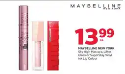 Rexall MAYBELLINE NEW YORK Sky High Mascara, Lifter Gloss or SuperStay Vinyl Ink Lip Colour offer