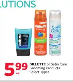 Rexall GILLETTE or Satin Care Grooming Products offer