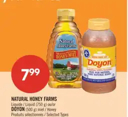 Pharmaprix NATURAL HONEY FARMS Liquid (750 g) or DOYON (500 g) Honey offer