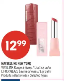 Pharmaprix MAYBELLINE NEW YORK Lipstick or LIFTER GLAZE Lip Balm offer
