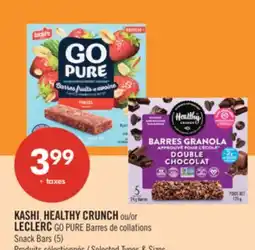 Pharmaprix KASHI, HEALTHY CRUNCH or LECLERC GO PURE Snack Bars (5) offer