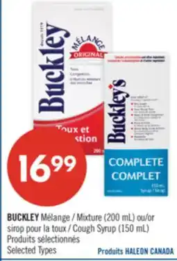 Pharmaprix BUCKLEY Mixture (200 mL) or Cough Syrup (150 mL) offer