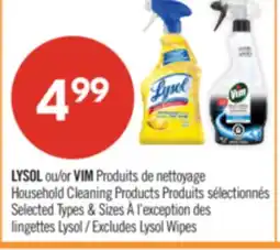 Pharmaprix LYSOL or VIM Household Cleaning Products offer