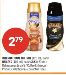 Pharmaprix INTERNATIONAL DELIGHT (425 mL) or BAILEYS (400 mL) or SILK (473 mL) Coffee Enhancer offer