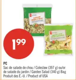 Pharmaprix PC Coleslaw (397 g) or Garden Salad (340 g) Bag offer