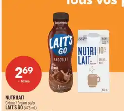 Pharmaprix NUTRILAIT Cream or LAIT'S GO (473 mL) offer